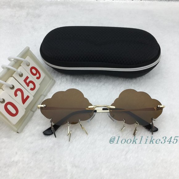 Accessories - CStylish frameless Frame Tea Clouds Lens Sunglasses